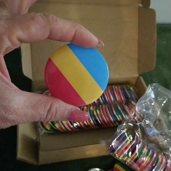 110 pc Scarf for Color Brooches Lapel Metal Round Clothes Diversity Patt - Picture 11 of 13